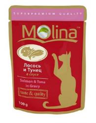 картинка МОЛИНА влажный корм для кошек, пауч 100 гр.  от магазина ЗооПланета+
