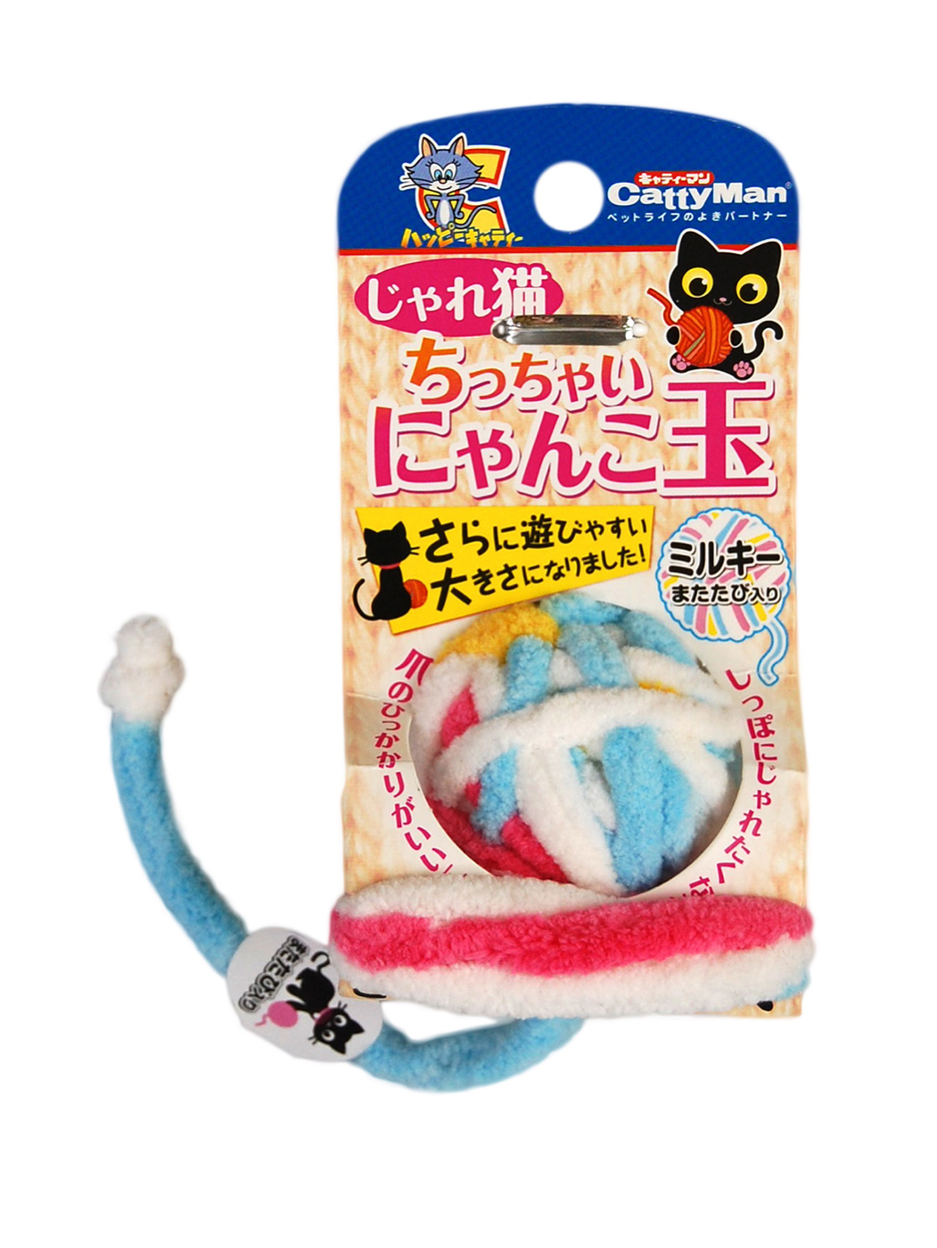 картинка Игрушка для кошек КЛУБОК ШЕРСТЯНОЙ цветной с Мататаби (ЯПОНИЯ) от магазина ЗооПланета+