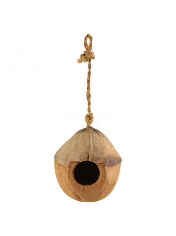 картинка Гнездо-домик для птиц TRIOL из кокоса "Бунгало"  100-130мм  от магазина ЗооПланета+