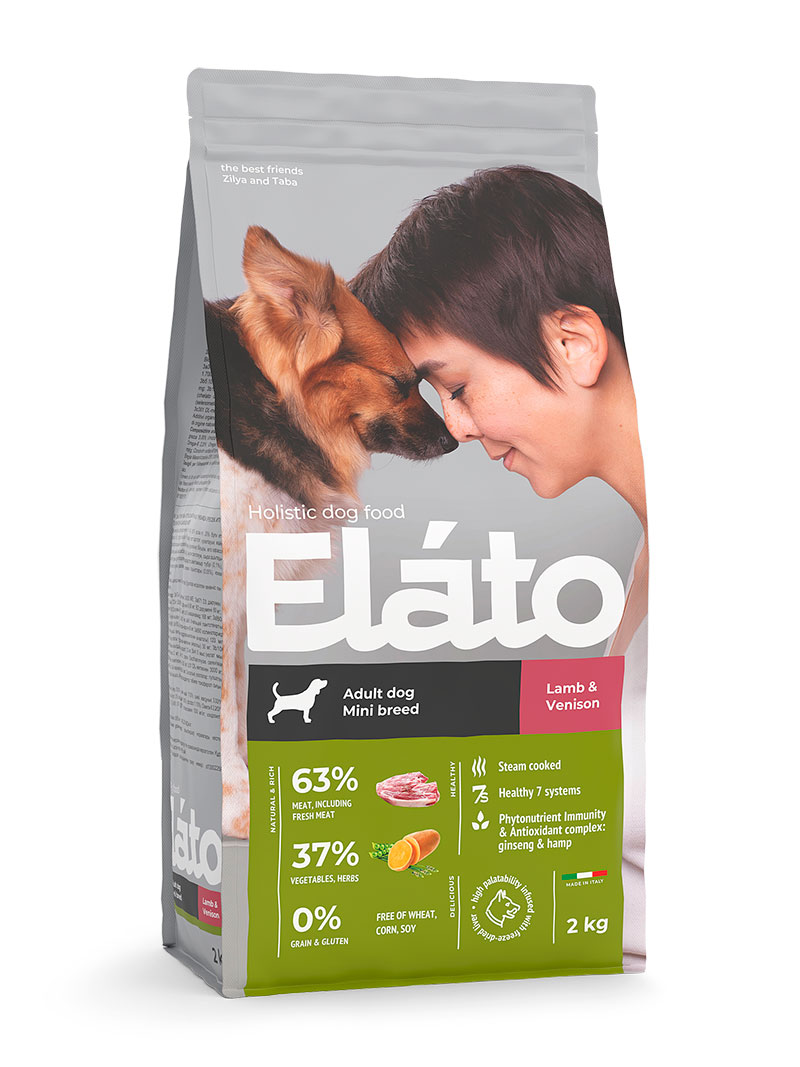 картинка Elato Holistic Adult Dog Mini Lamb & Venison сухой корм для собак мелких пород с ягненком и олениной, 2КГ от магазина ЗооПланета+